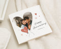 Personalised Anniversary Card, Photo Anniversary Card, 5th Wedding Anniversary Card, Anniversary Card for Husband or Wife, Partner Card