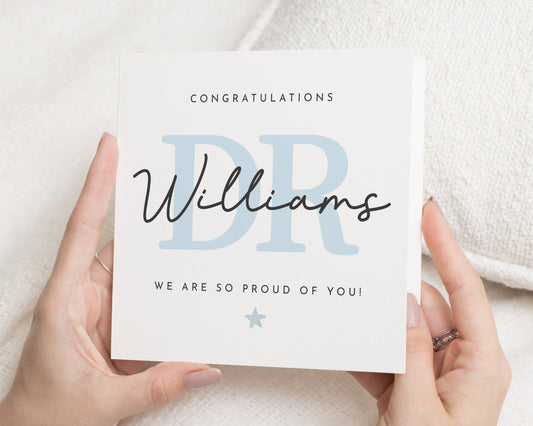 Congratulations Card, Graduation Card, Personalised Doctor Card, Medical School Graduation, Proud of You Card, Custom Name Card