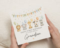 Personalised 1st Birthday Card for Grandson, First Birthday Card, Safari Birthday Card, Jungle Animal Card, Cute Birthday Card for Boy