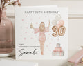 30th Birthday Card for Daughter, Personalised Birthday Card, Birthday Card for Her, Daughter Birthday Card, Champagne Birthday Card