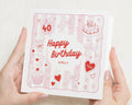 40th Birthday Card, Personalised Birthday Card for Her, 40 Birthday Card for Friend, Birthday Card for Daughter, Pink Birthday Card