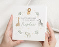 Birthday Card for Nephew, Nephew Birthday Card, Safari Birthday Card, Jungle Animal Birthday Card, Cute Birthday Card for Boy