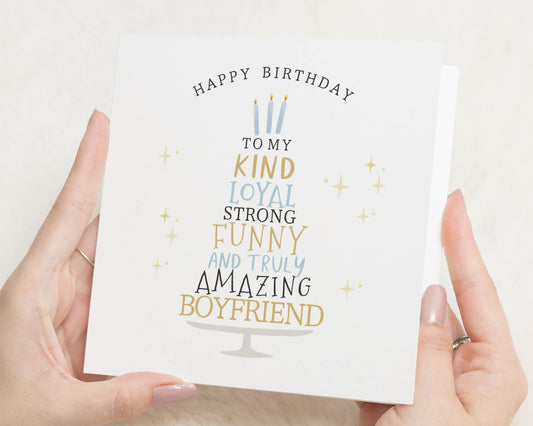 Birthday Card for Boyfriend, Funny Birthday Card for Him, Amazing Boyfriend Birthday Card, Personalised Birthday Card for Men