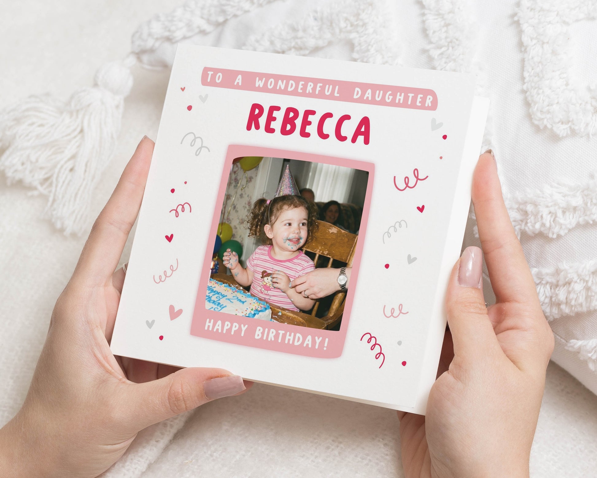 Daughter Birthday Card, Personalised Photo Birthday Card for Daughter, Birthday Card for Her, Girl Birthday Card, Cute Birthday Card