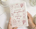 Daughter Wedding Card, Wedding Day Card for Daughter, Bride Card, Wedding Card for Daughter from Mum and Dad, Floral Wedding Card
