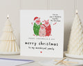 Christmas Card for Family, Personalised Merry Christmas Card, Cute Pig Christmas Card, Family Christmas Card, Pigs in Blankets Card