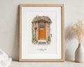 Personalised House Portrait Print, Custom Home Illustration, New Home Gift, House Warming Gift, First Home Wall Art, Oak Framed Print