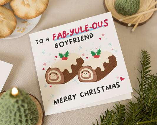 Christmas Card for Boyfriend, Funny Christmas Card for Him, Cute Christmas Card, Pun Christmas Card, Boyfriend Xmas Card