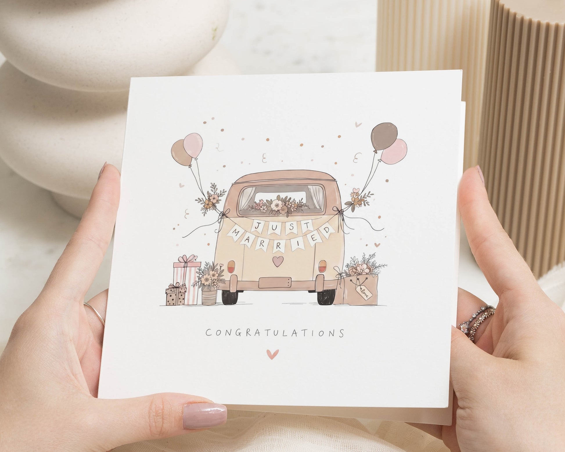 Wedding Card, Just Married Card, Congratulations Wedding Card, Wedding Day Card for Couple, Bride and Groom Card, Cute Wedding Card