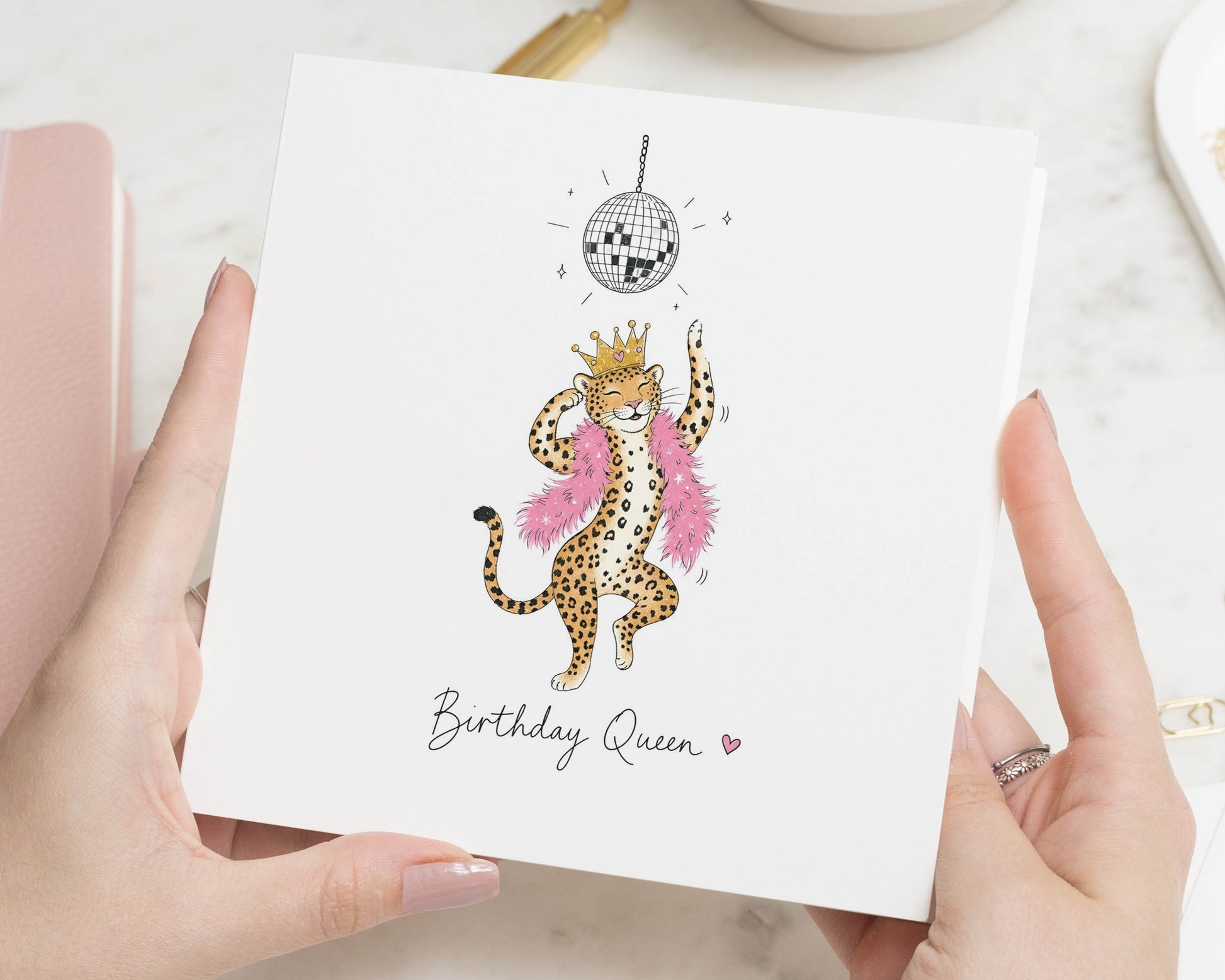 Birthday Card for Her, Birthday Queen Card, Friend Birthday Card, Best Friend Birthday Card, Leopard Birthday Card, Cute Birthday Cards