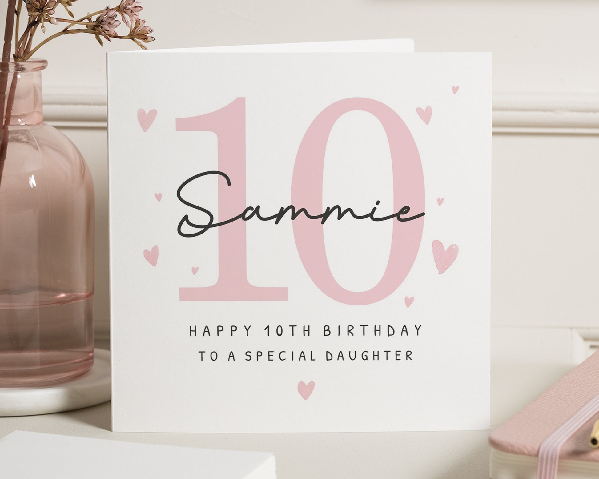 10th Birthday Card for Daughter, Personalised Birthday Card, Special Daughter Birthday Card, 10th Birthday Card for Girl
