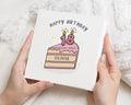 18th Birthday Card, Personalised Birthday Card for Her, Custom Name Cake Card, Cute Birthday Card for Daughter, Friend, Niece, Girl