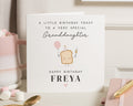 Granddaughter Birthday Card, Personalised Birthday Card for Granddaughter, Cute Birthday Card for Her, Funny Birthday Toast Card