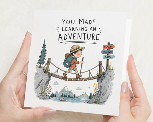 Teacher Thank You Card, Thank You Card for Teacher, Teacher Cards, Teaching Assistant Card, Nursery Teacher Card, End of Term Card