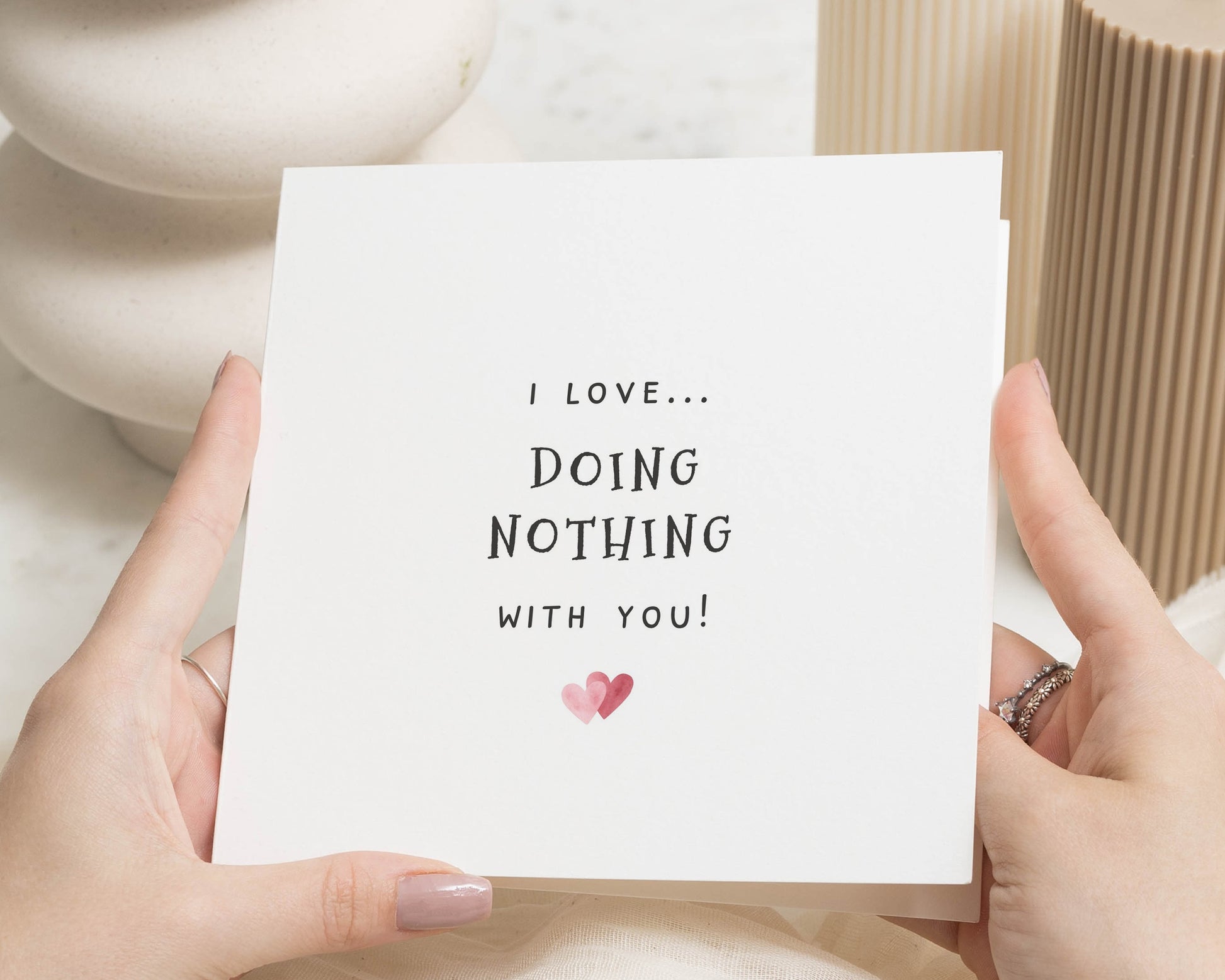 Funny Romantic Card, I Love Doing Nothing With You Card, Anniversary Card, Valentines Day Card, Card for Boyfriend, Card for Girlfriend