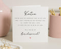 Will You Be My Bridesmaid Card, Bridesmaid Proposal Card, Personalised Bridesmaid Card, Wedding Party Card, Bridesmaid Invitation