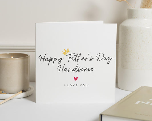 Fathers Day Card for Him, Happy Fathers Day Card, Fathers Day Card from Wife, I Love You Card, Card for Husband, Simple Fathers Day Card