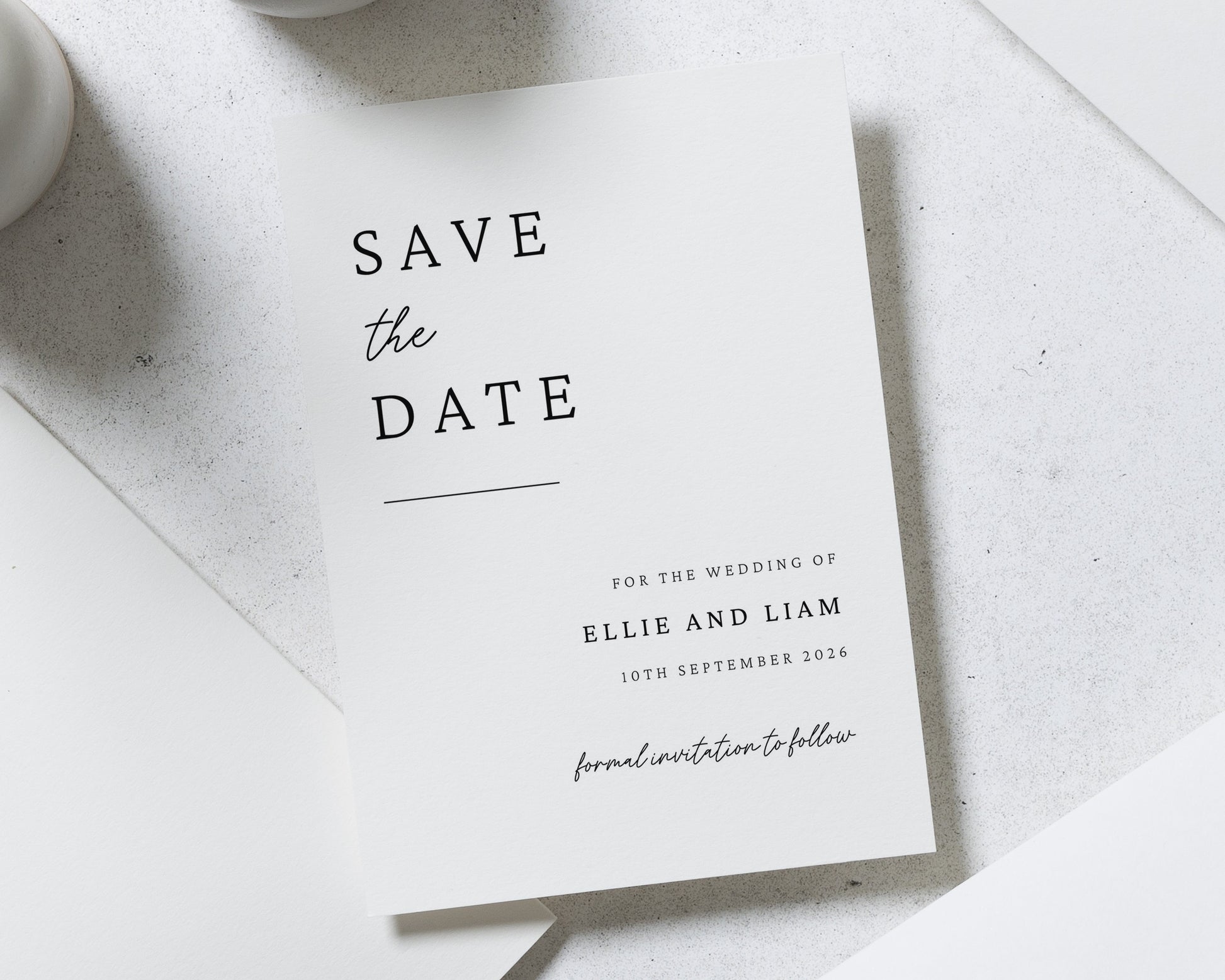 Personalised Save the Date Card, Wedding Save the Date, Save the Date Cards, Simple Minimal Save the Date, Custom Save the Date, A6 5x7