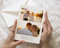 Personalised Wedding Thank You Cards, Photo Thank You Cards, Wedding Thank You Card, Minimal Wedding Thank You Cards, Folded Thank You Card