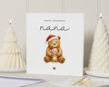 Christmas Card for Nana, Nana Christmas Card, Personalised Christmas Card for Her, Cute Bear Christmas Card, Card from Grandchildren