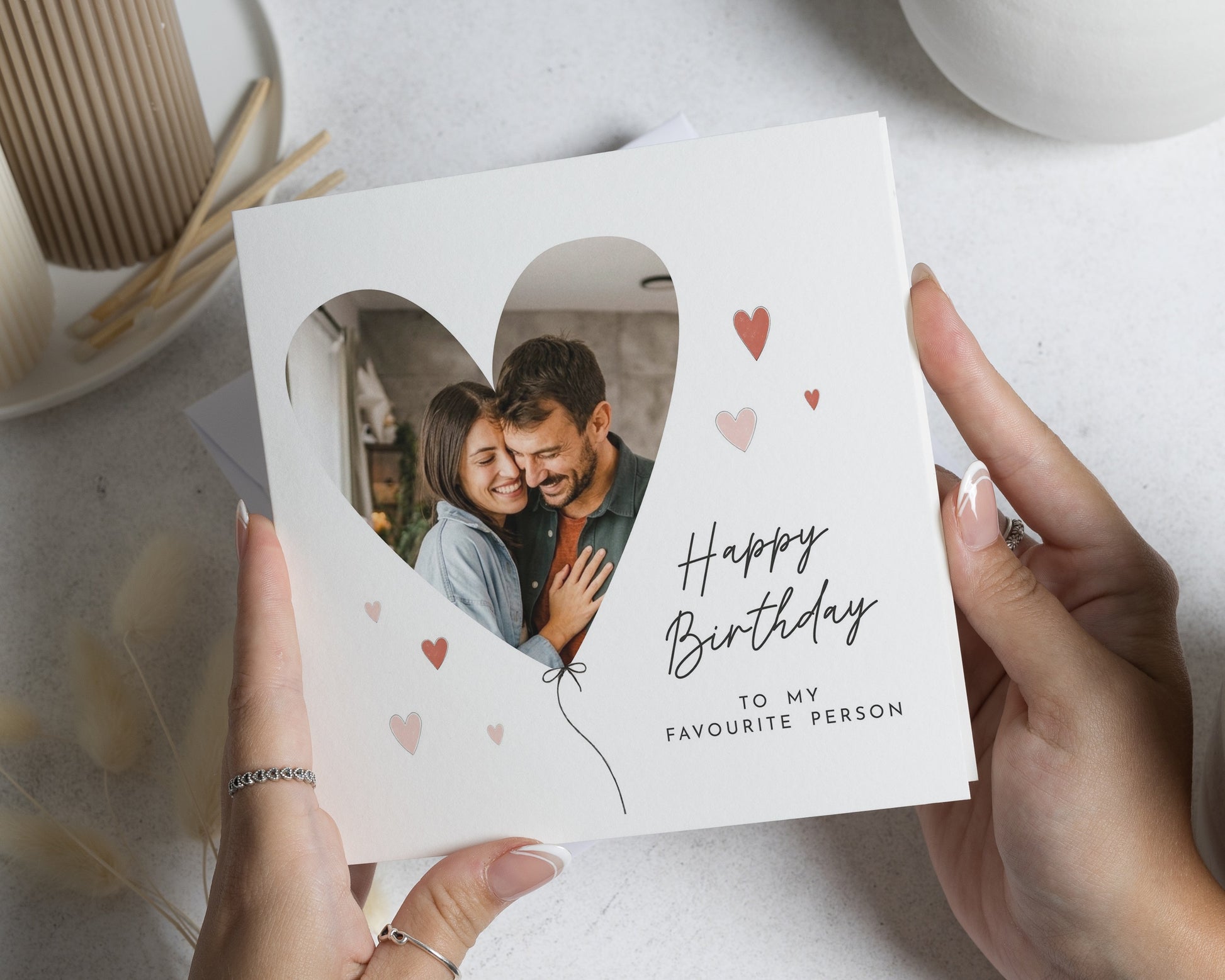 Birthday Card for Partner, Personalised Photo Birthday Card, Birthday Card for Boyfriend, Girlfriend, Husband, Wife Birthday Card