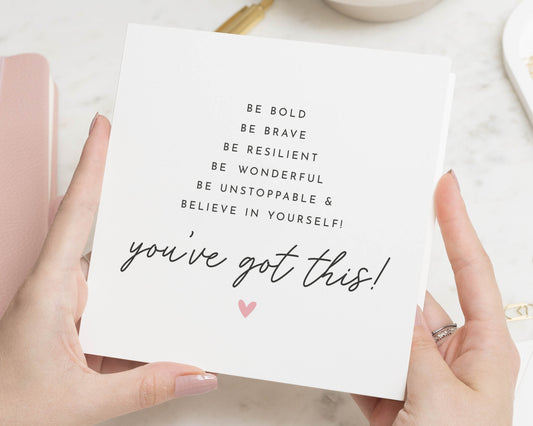 Good Luck Card, You've Got This Card, Encouragement Card, Thinking of You Card, Support Card for Friend, Exam Good Luck Card, New Job Card