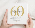 60th Birthday Card, Personalised Birthday Card for Her, Gold Birthday Card, Mum Birthday Card, Friend Birthday Card