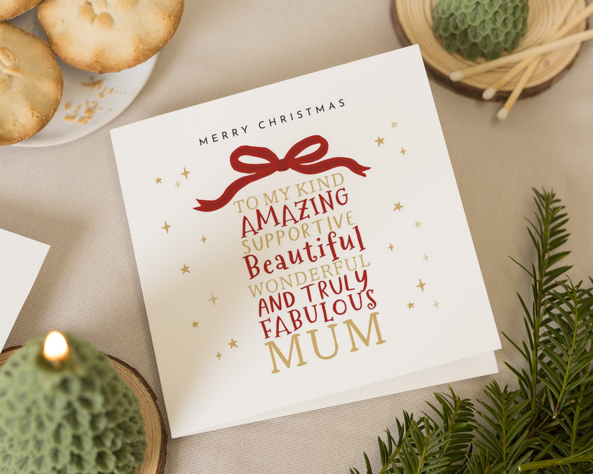 Christmas Card for Mum, Merry Christmas Card for Her, Mum Christmas Card, Personalised Christmas Card, Fabulous Mum Christmas Card