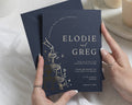 Gold Foil Wedding Invitations, Navy Wedding Invites, Champagne Tower Invitation, Elegant Personalised Wedding Invitation