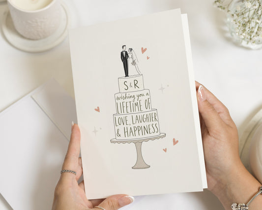 Personalised Wedding Card, Wedding Card for Couple, Congratulations Wedding Card, Bride and Groom Card, Wedding Day Card for Newlyweds