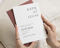 Minimalist Wedding Invitations, Burgundy Envelope Wedding Invites, Black and White Typography Invitation Suite, Custom Wedding Invite