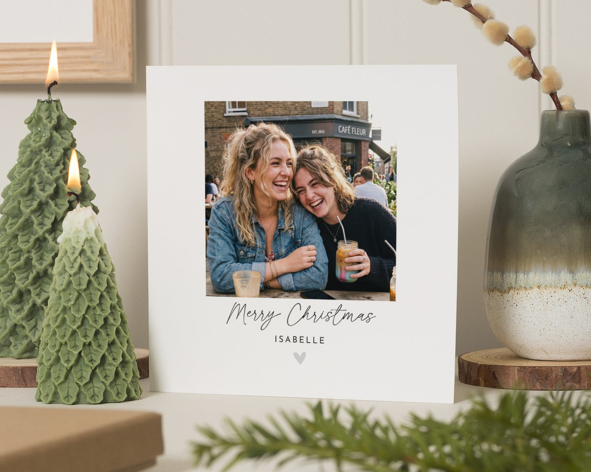 Personalised Photo Christmas Card, Christmas Card for Her, Custom Christmas Card, Merry Christmas Card, Photo Xmas Card