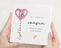 18th Birthday Card for Cousin, Cousin 18th Birthday Card, Happy 18th Birthday Card, Birthday Card for Her, Pink Balloon Card