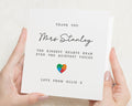 Autism Thank You Teacher Card, SEN Teacher Card, Personalised Thank You Card, Special Needs Teacher Card, End of Term Card