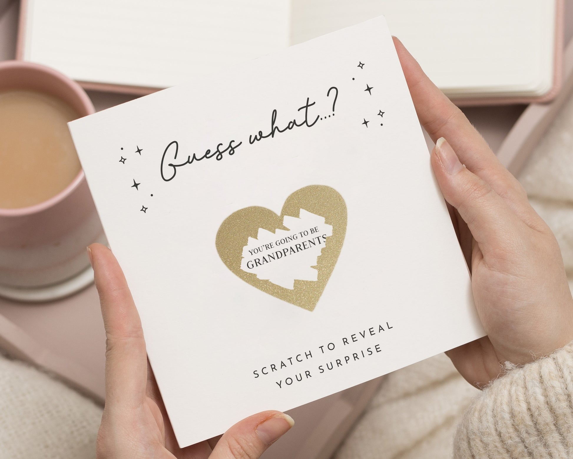 Scratch to Reveal Pregnancy Announcement Card, Grandparents Pregnancy Reveal Card, New Baby Surprise Card, Baby Announcement Card