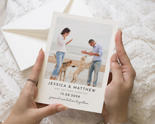 Personalised Save the Date Card, Photo Save the Date Card, Wedding Save the Date, Custom Save the Date, Simple Save the Date Card