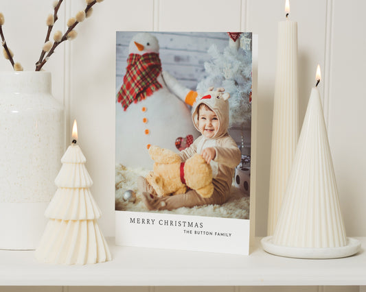 Personalised Photo Christmas Card, Pack of Christmas Cards, Family Christmas Cards, Pack of 10, 20, 50 or 100