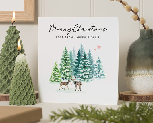 Personalised Christmas Card, Square Christmas Card, Custom Christmas Card, Family Christmas Card, Merry Christmas Card