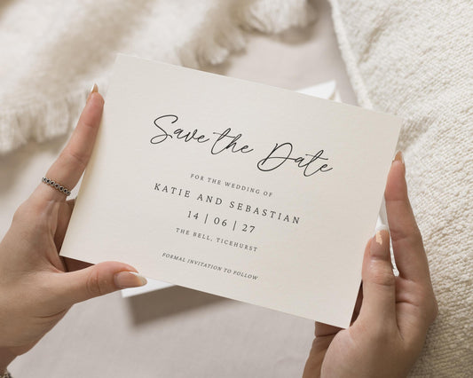 Personalised Save the Date Card, Wedding Save the Date Card, Simple Save the Date, Minimal Save the Date, Custom Save the Date Card