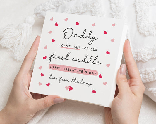 Valentines Day Card for Daddy, Daddy Valentines Card from the Bump, First Valentines Card, Love from the Bump Card