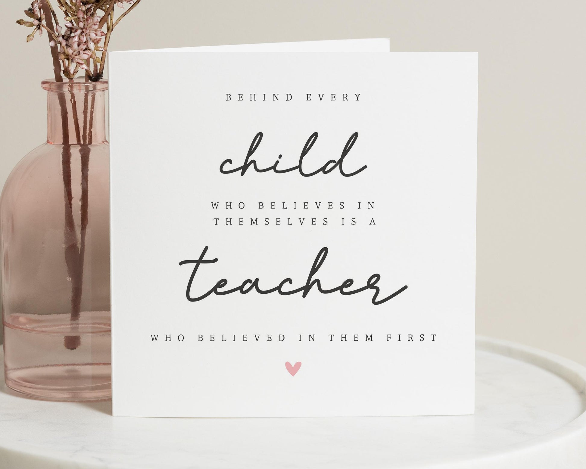 Teacher Thank You Card, Thank You Card for Teacher, End of Term Card, Teacher Appreciation Card, Simple Thank You Card