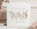 Nan Birthday Card, Birthday Card for Nan, Grandma Birthday Card, Floral Birthday Card for Her, Birthday Card for Nanny, Nana Birthday Card