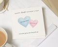 First Fathers Day Card, Personalised Fathers Day Card from Baby, Custom Heart Card for Grandad, I Love You So Much Card for Him