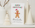 Teaching Assistant Christmas Card, Teacher Thank You Card, Christmas Thank You Card, Personalised Teacher Card, Gingerbread Christmas Card