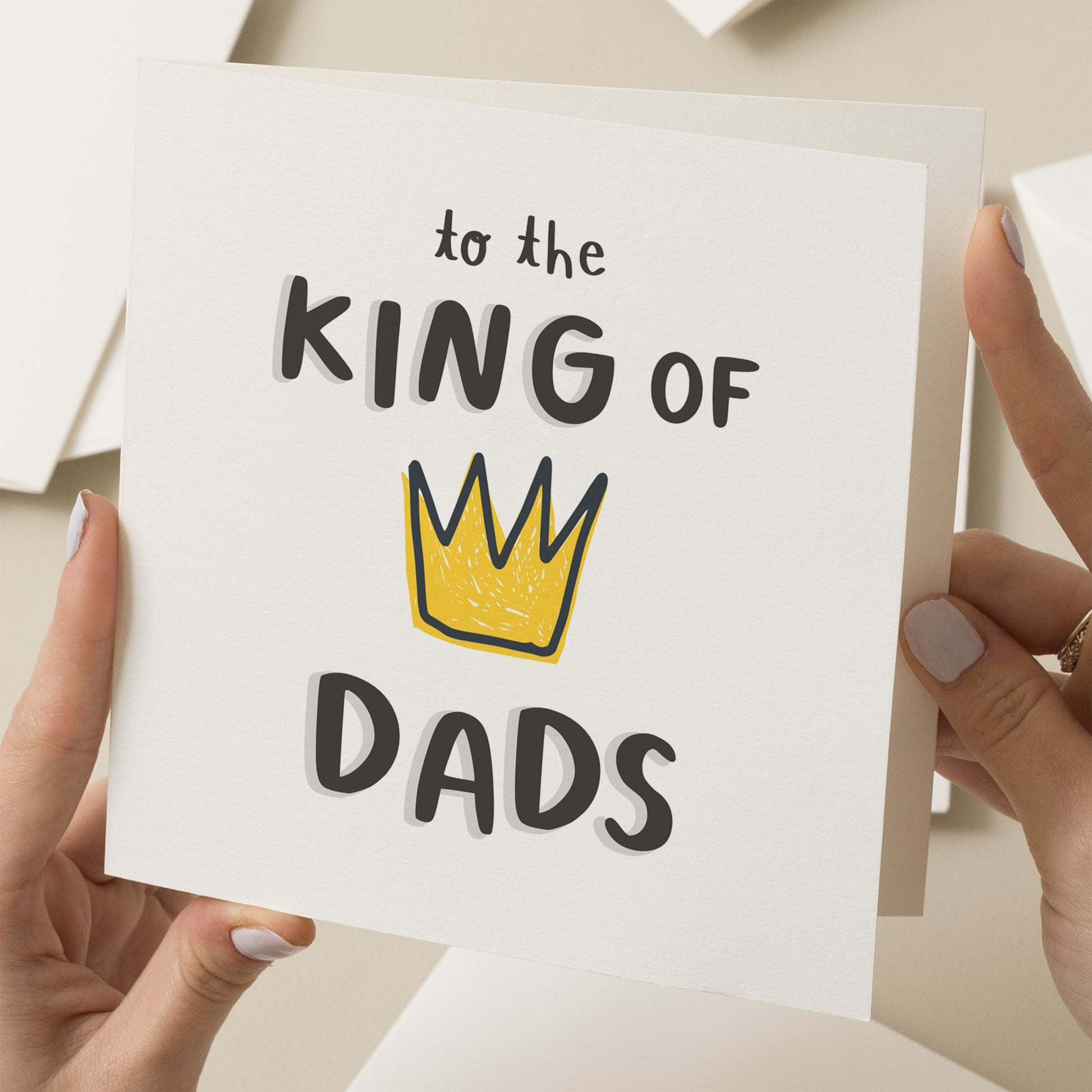 King Of Dads Father&#39;s Day Card, Dad Fathers Day Card, Father&#39;s Day Gift For Dad, Cute Fathers Day Card, Funny Fathers Day Card To Dad, Gift