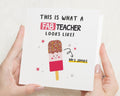Teacher Thank You Card, Thank You Card for Teacher, Personalised Teacher Card, End of Term Card, Cute Ice Lolly Card