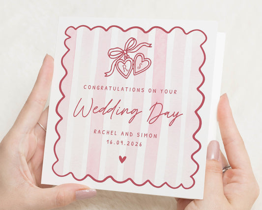Wedding Day Card, Personalised Wedding Card, Congratulations on Your Wedding Card, Wedding Card for Couple, Custom Wedding Card