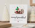 Christmas Card for Nanny and Granddad, Cute Christmas Card, Nanny Christmas Card, Granddad Christmas Card, Yule Log Card