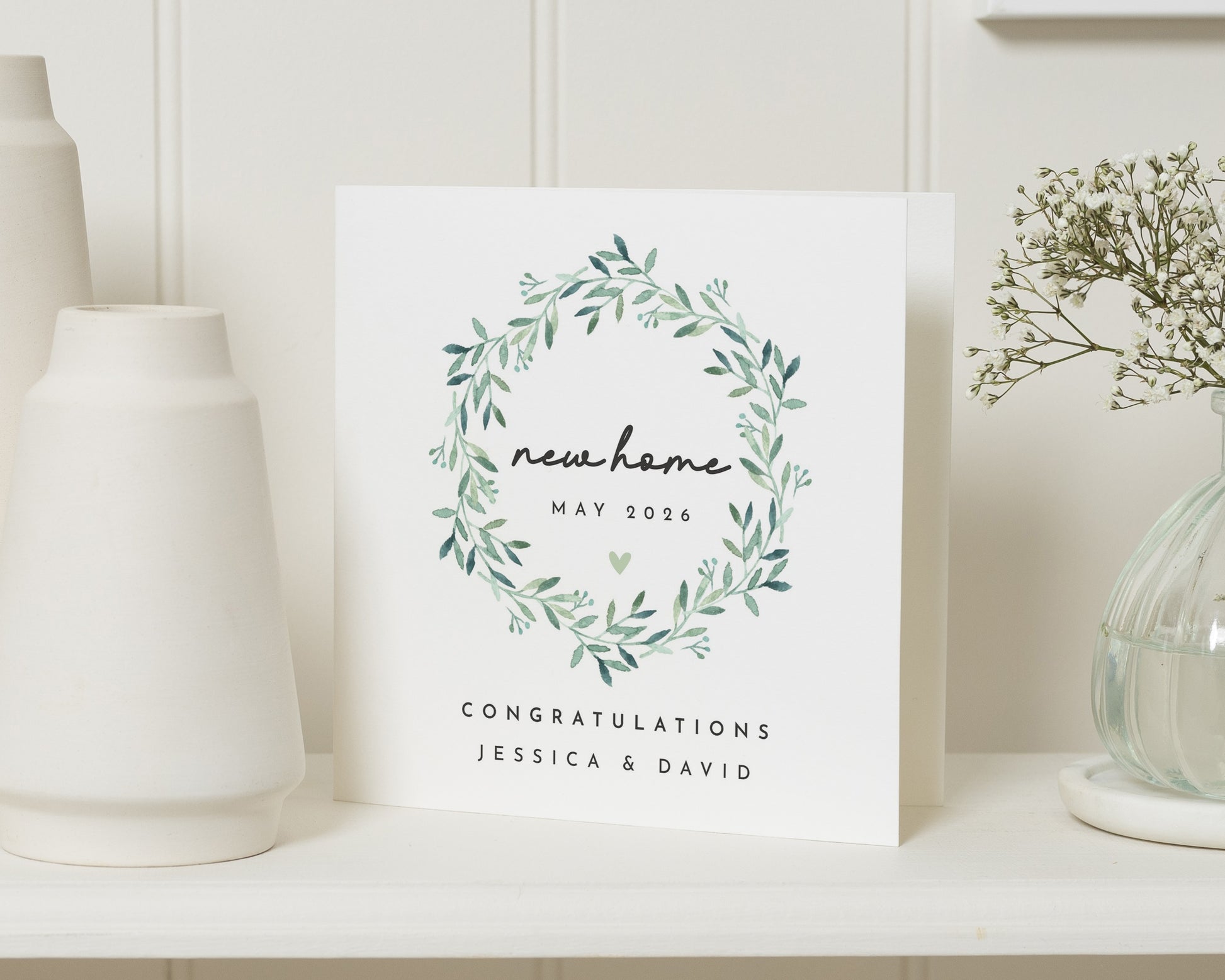 New Home Card, Personalised Congratulations Card, New Home Gift, Housewarming Card, Custom Card for Couple, New Home Congratulations