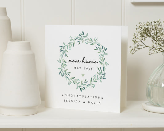 New Home Card, Personalised Congratulations Card, New Home Gift, Housewarming Card, Custom Card for Couple, New Home Congratulations